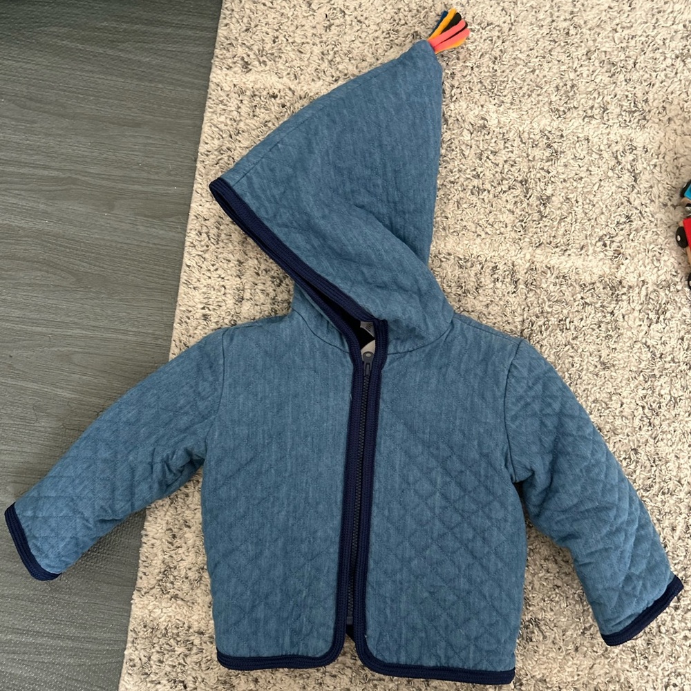 Hannah Andersson Blue Quilted Jacket